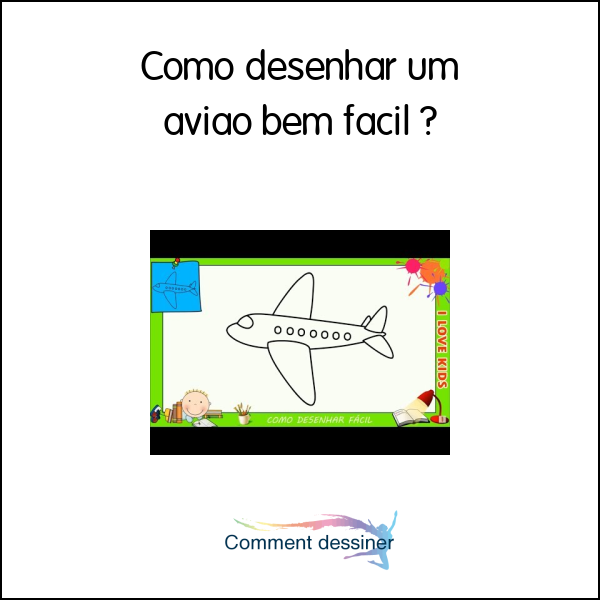 Como desenhar um avião bem fácil